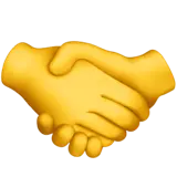 a yellow hands shaking