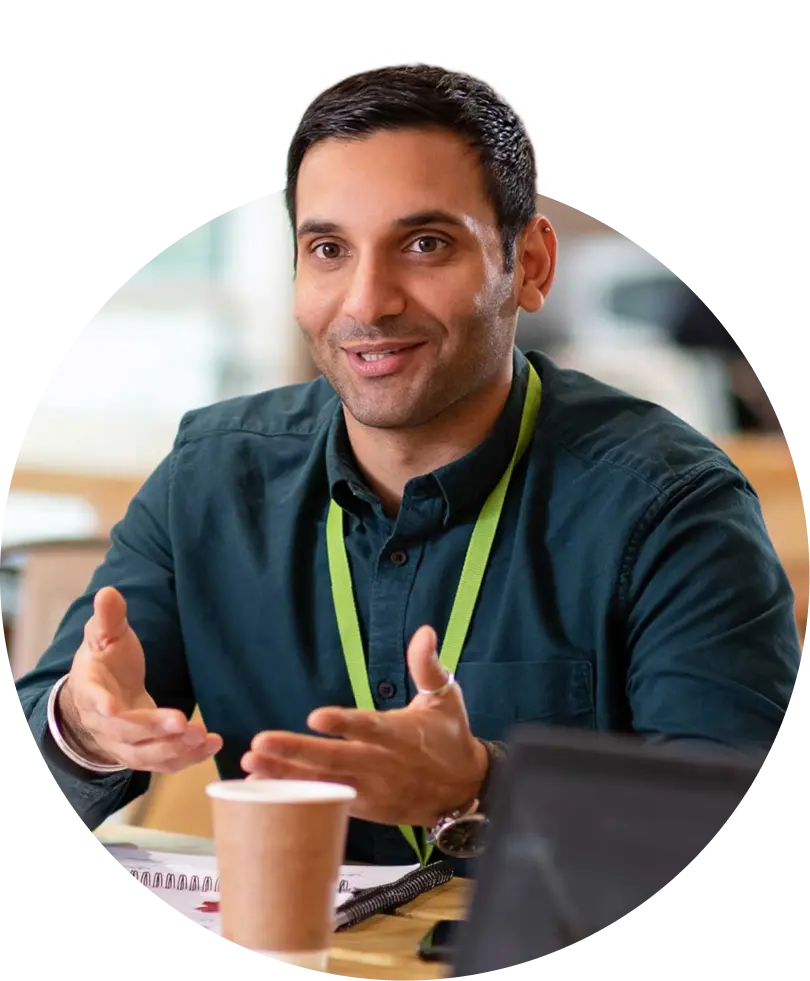 a man sitting at a table