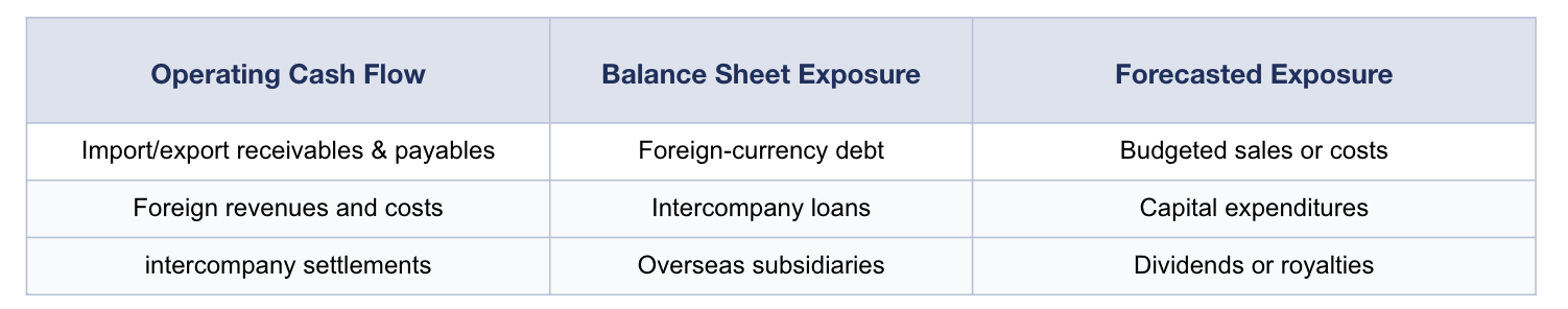 FX Exposures in a Corporate Scenario