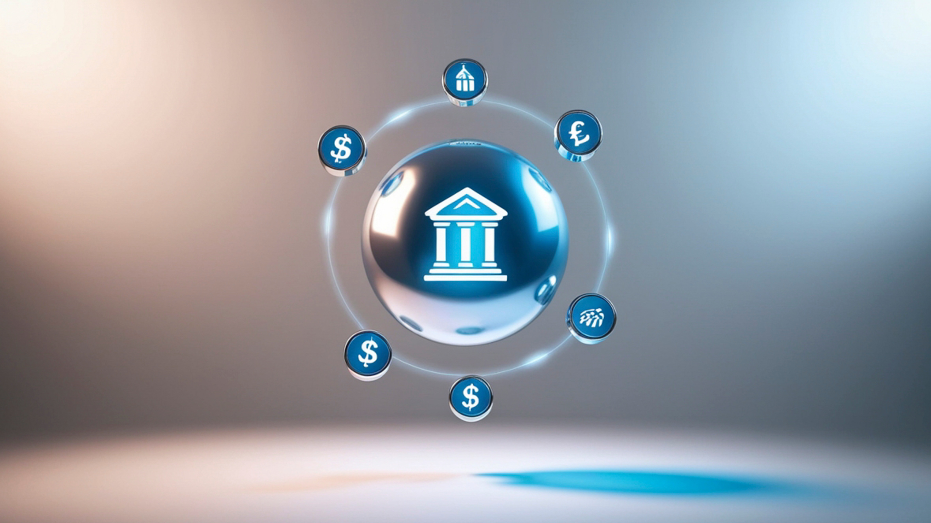 Bank with currencies around it describing forex