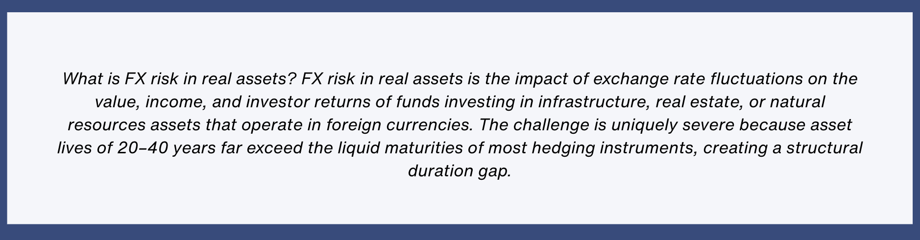 What is FX Risk in Real Assets?