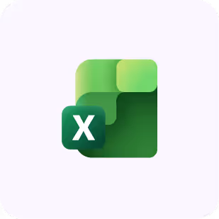 Microsoft Excel app icon with an overlapping white X on a green abstract background.