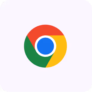 Google Chrome web browser logo.