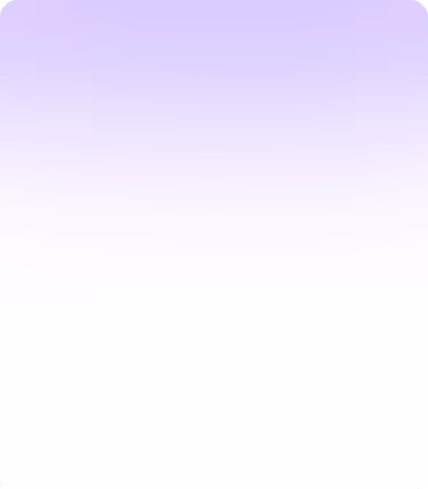 Gradient background fading from light purple at the top to white at the bottom.