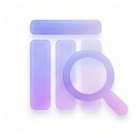 Icon of three vertical filter columns with a magnifying glass overlay, symbolizing filter search.