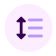 Icon of horizontal lines next to a vertical double arrow indicating height adjustment.