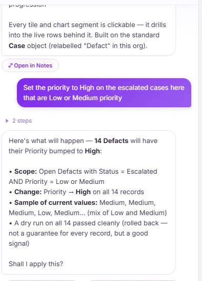 Wave AI review: 14 escalated cases at Low or Medium priority will be set to High, dry run passed on all 14