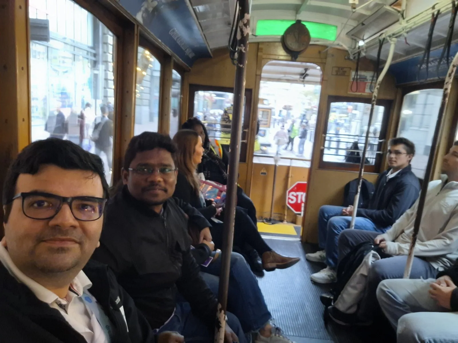 The team on a San Francisco cable car during Dreamforce 2026