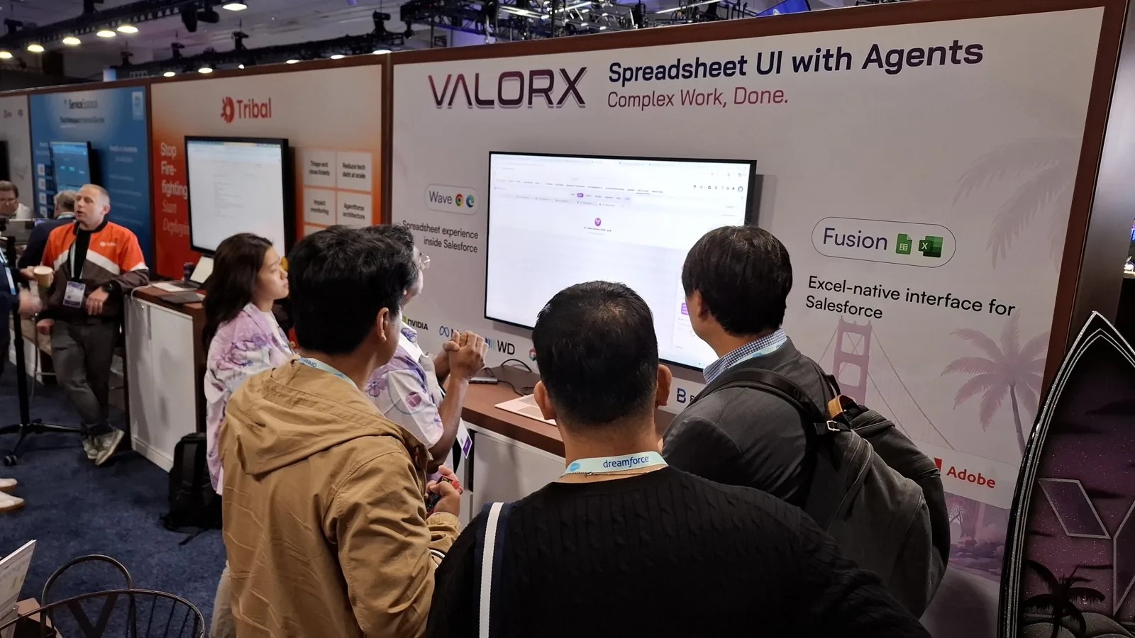 The Valorx team demoing at the Dreamforce booth