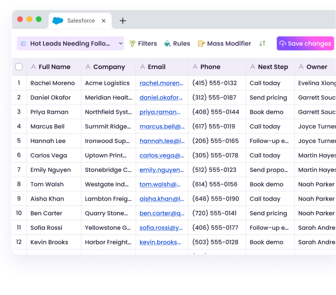 Valorx Wave grid on Salesforce opportunities