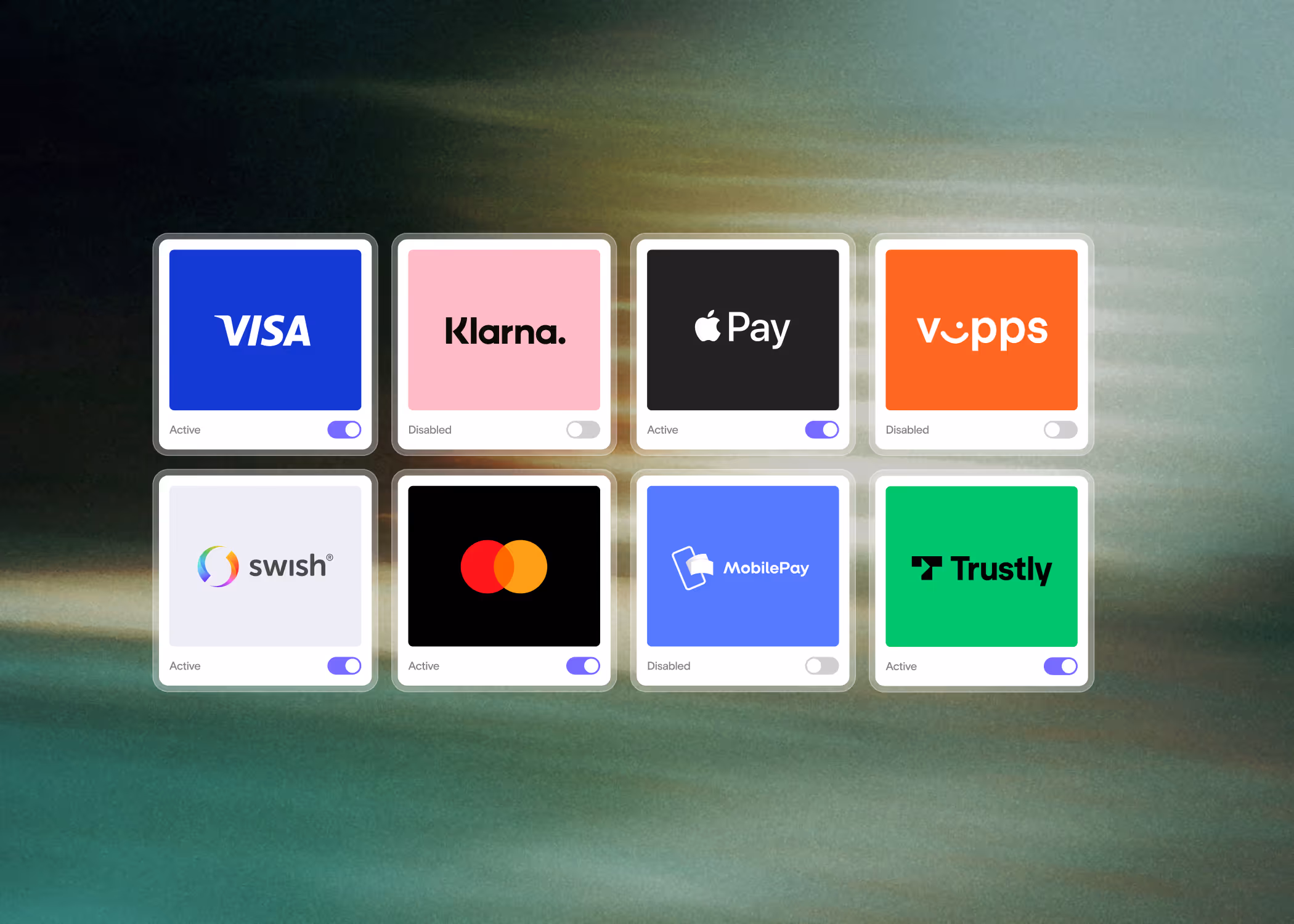 Logos of different payment providers.