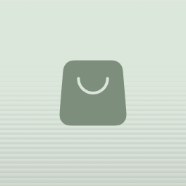 Gray shopping bag icon centered on a light green gradient background.