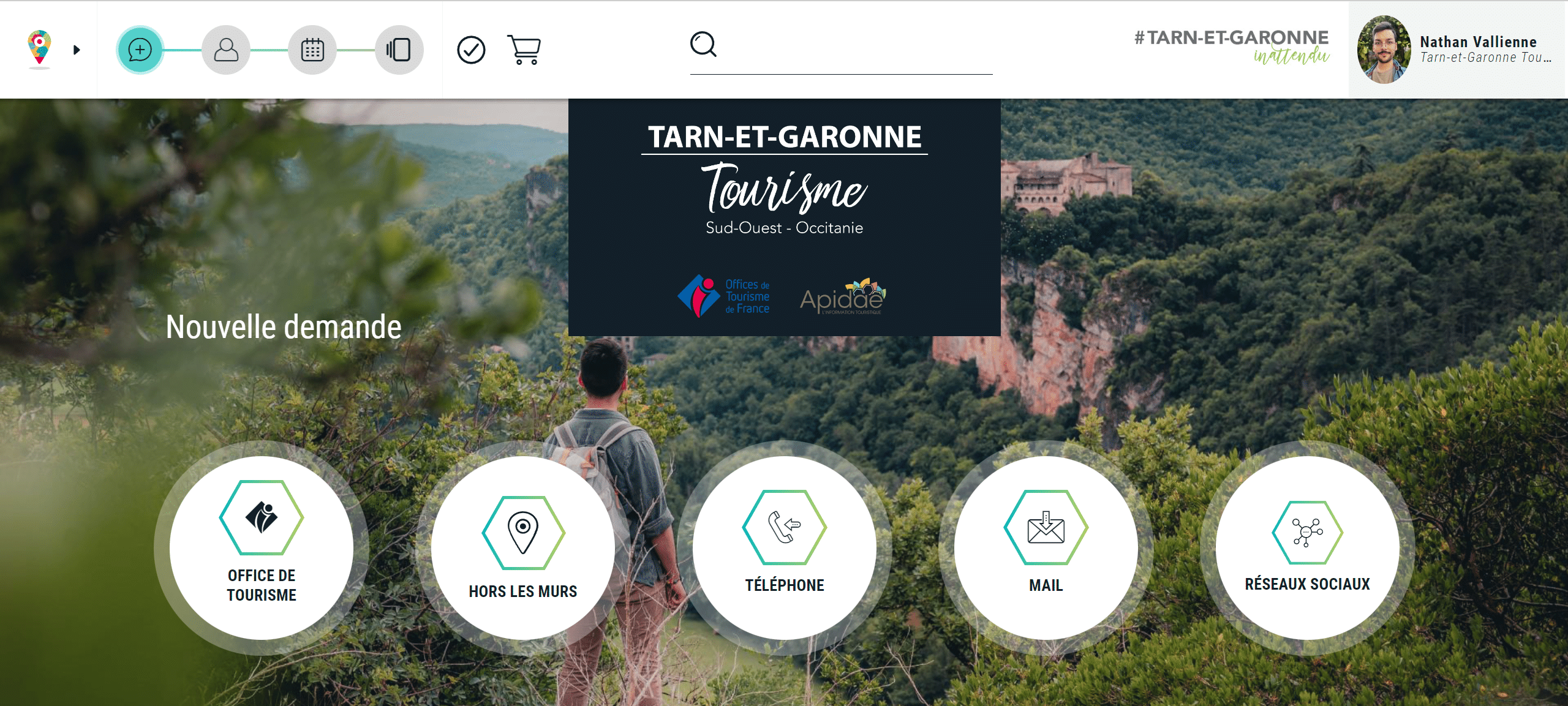 Photo de l'interface Apitour