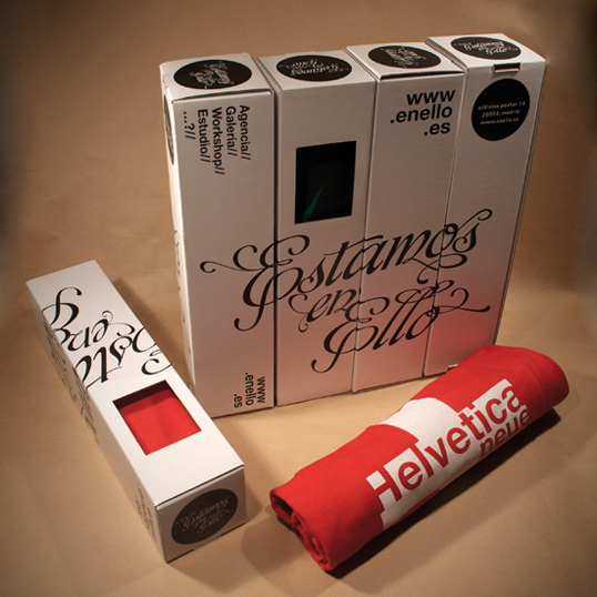 Packaging with glimpse of the clothing items inside.