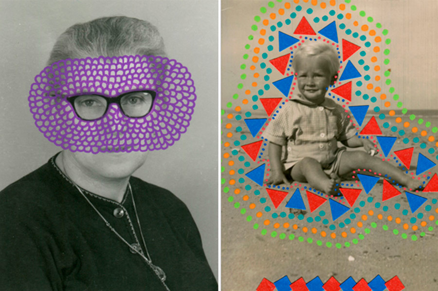 Photo intervention by Naomi Vona. Old photo retouching is way to bring old photos and pictures back to life.