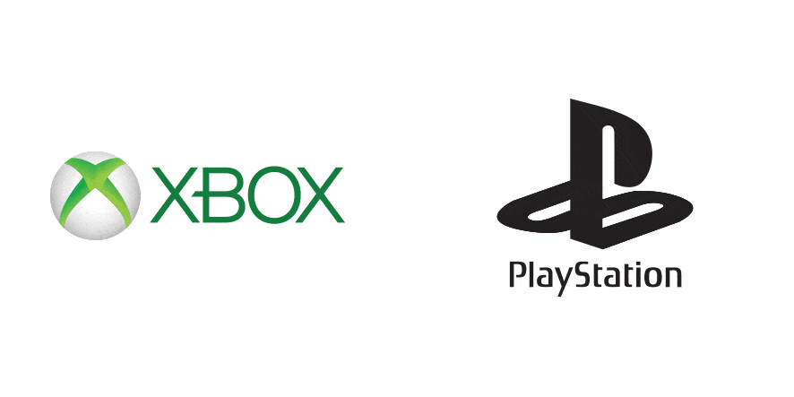 Design created by Printsome for the creative exercise Brand Colour Swap. XBox VS PlayStation