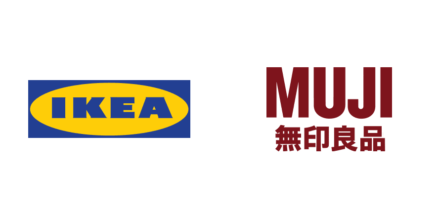 Design created by Printsome for the creative exercise Brand Colour Swap. IKEA VS Muji