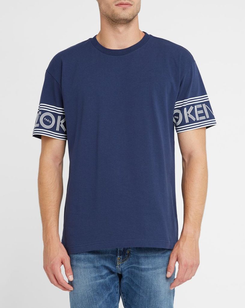 Use printing services to create your own sleeve print on branded t shirts