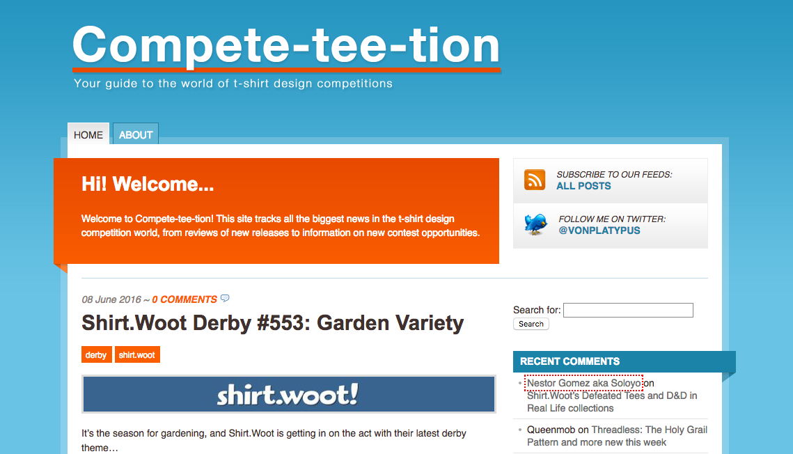 T-shirt competitions platform for designers to showcase their skills and gain insights.