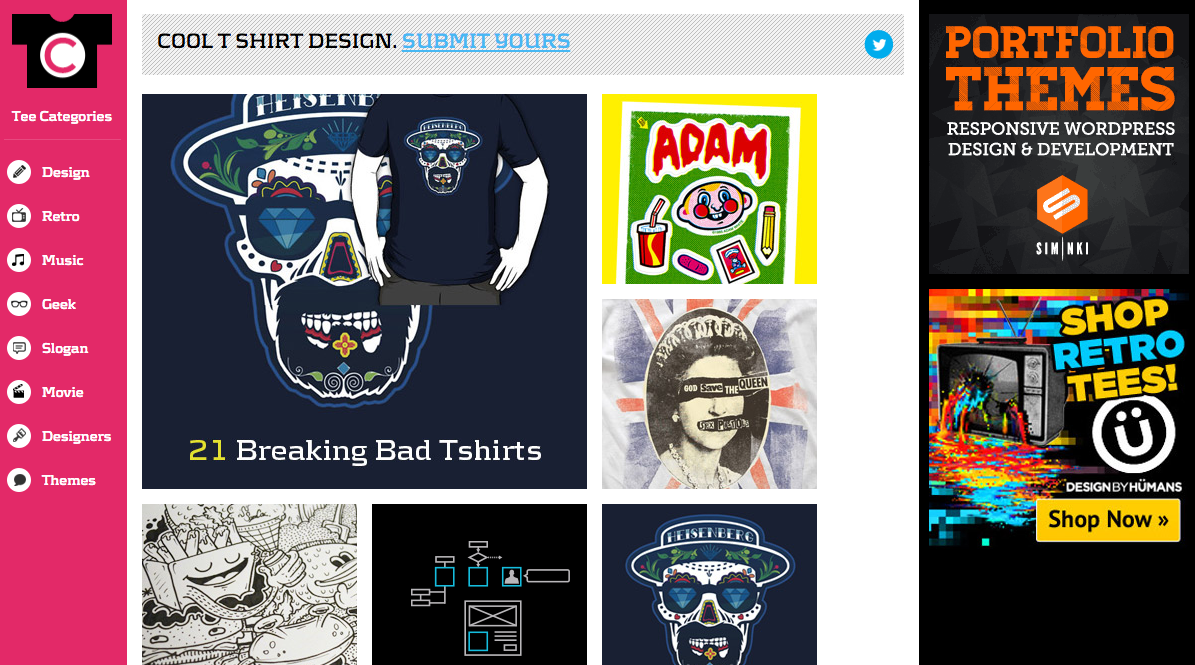 Cool design showcase blog focusing on designers creative projects and inspiration from the design field.