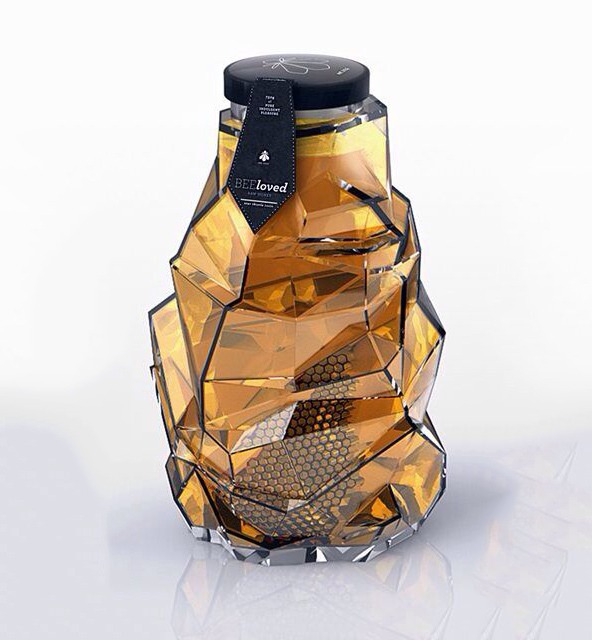 Bee Loved bottle design, 25 Amazing Bottle Packaging Design examples, packaging design, packaging design inspiration, design inspiration, cool bottles, vodka bottles, spirits bottles, gin bottle design, vodka bottle design, best bottle designs, product design, graphic design, t shirt printing UK, screen printing UK, screen printing onto bottles, how to create a cool bottle label, Printsome blog, russian bottle designs