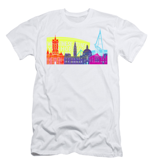 graphics, cardiff skyline, custom t-shirts uk