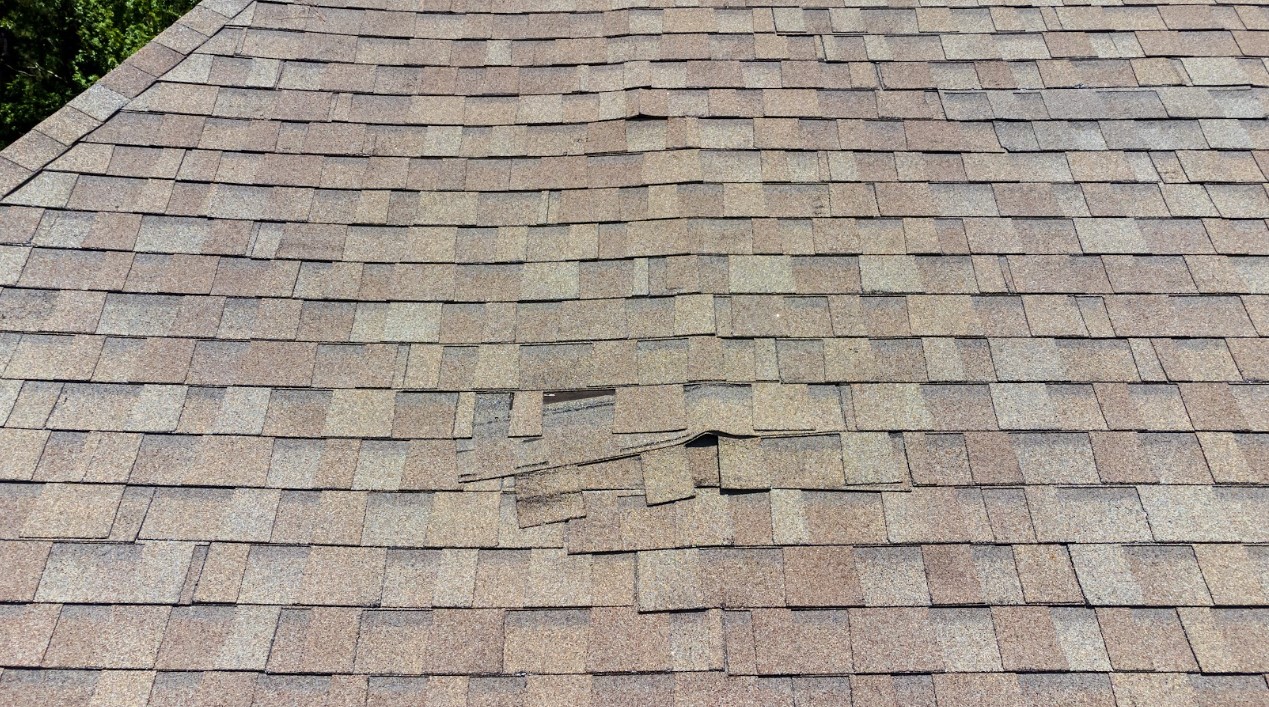 hail damage on a roof