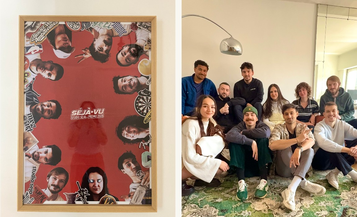 photo de groupe des résidents peu après la création du coworking station seja