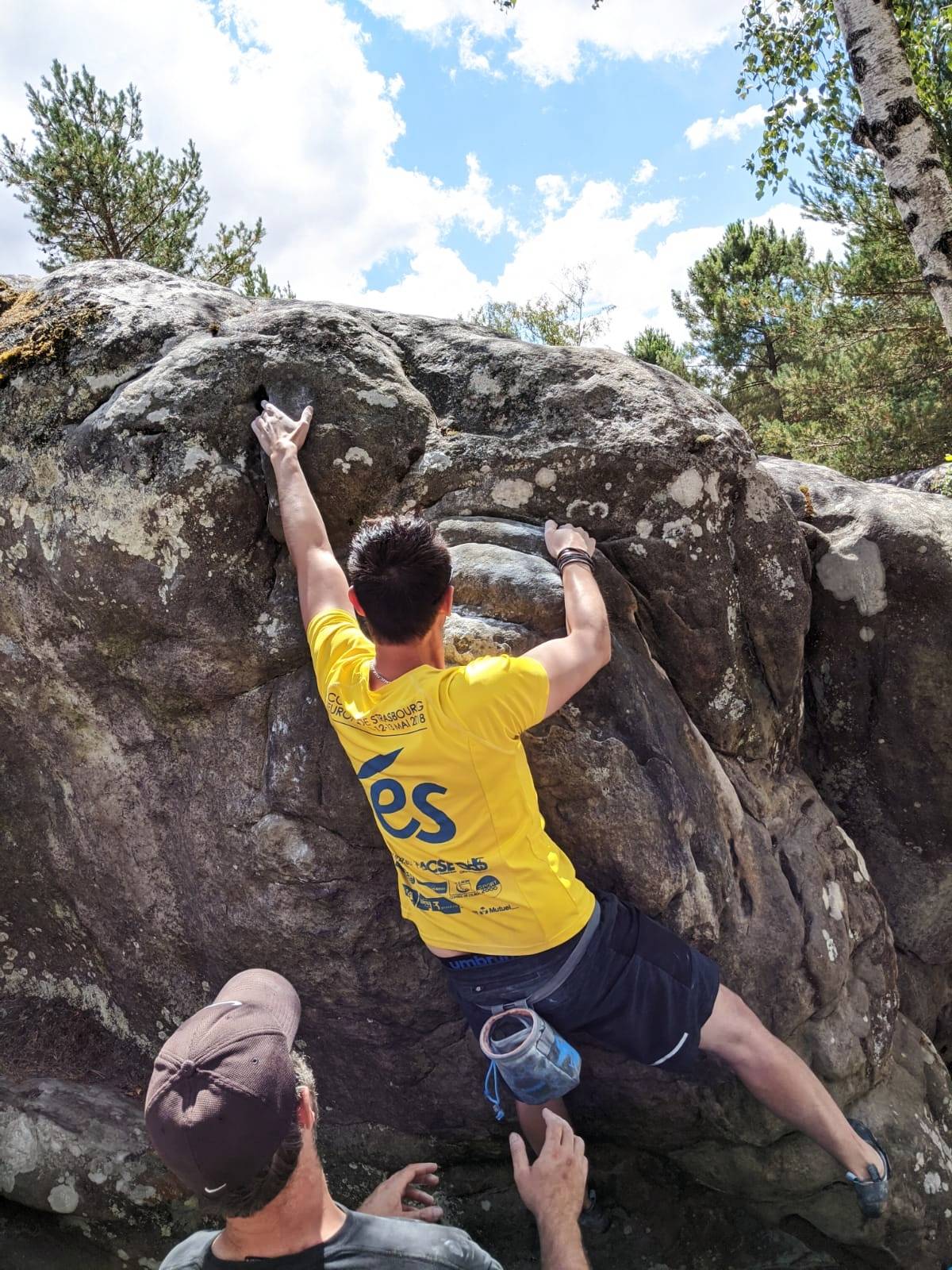 photo de david en escalade