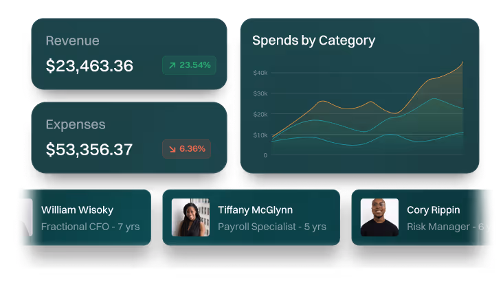 Financial analysis and business metrics visualization