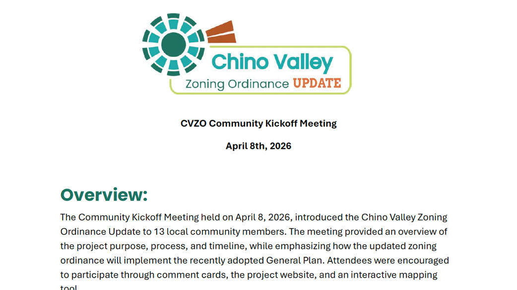 Town of Chino Valley Current Zoning Map