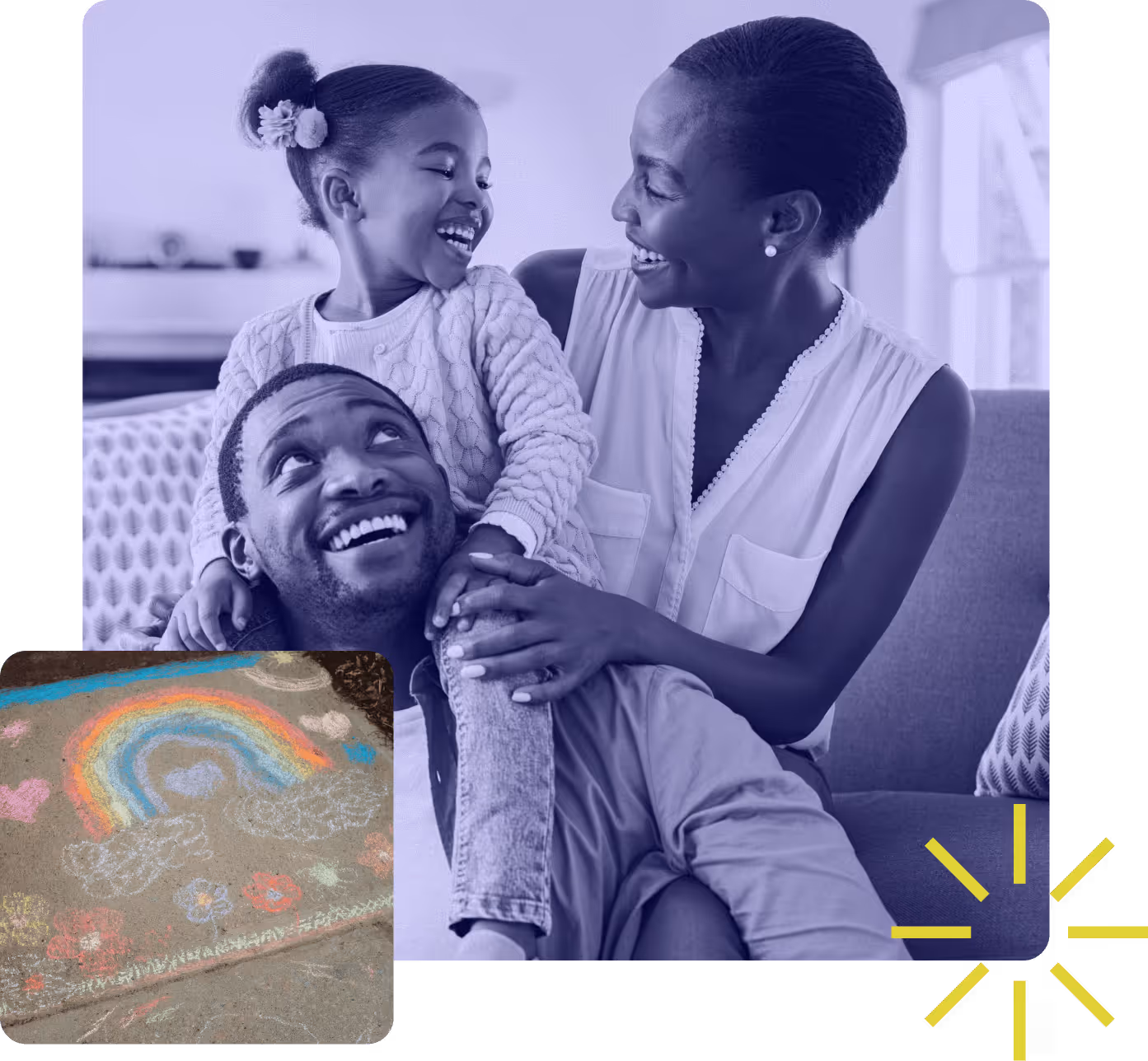 a woman holding a child on her lap