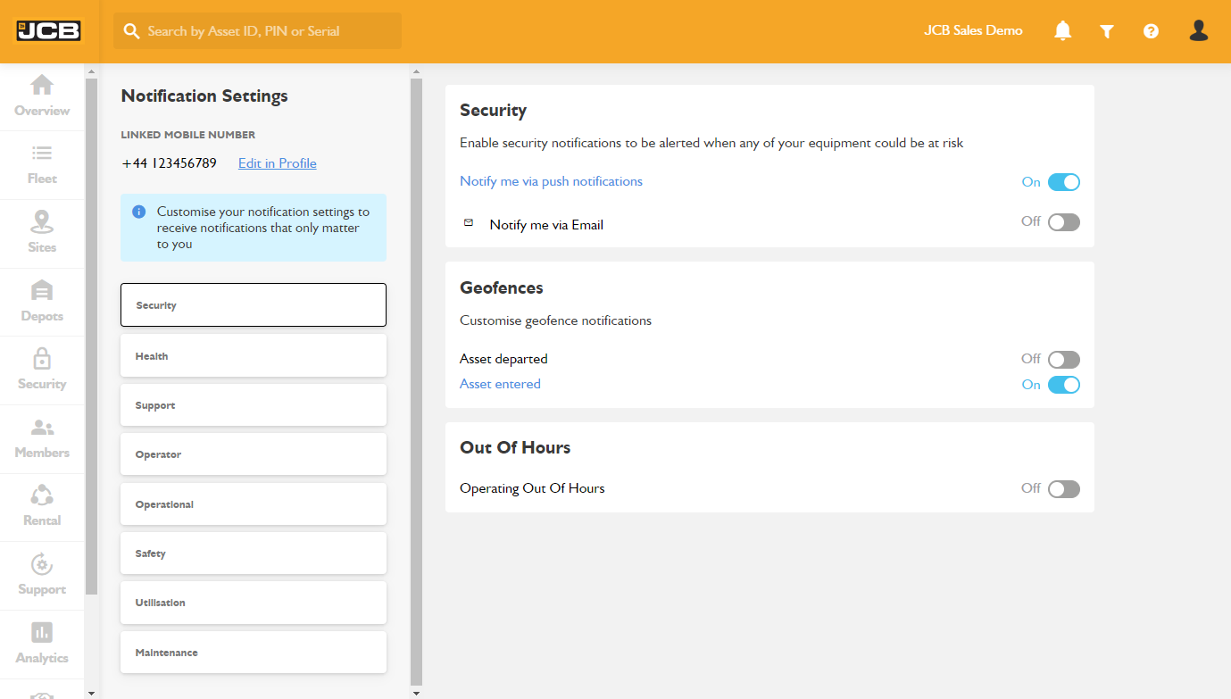 notifications - security