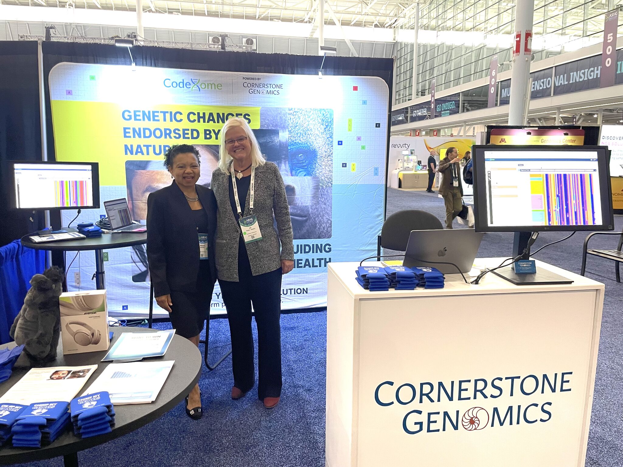 The Cornerstone Genomics booth at ASHG 2025