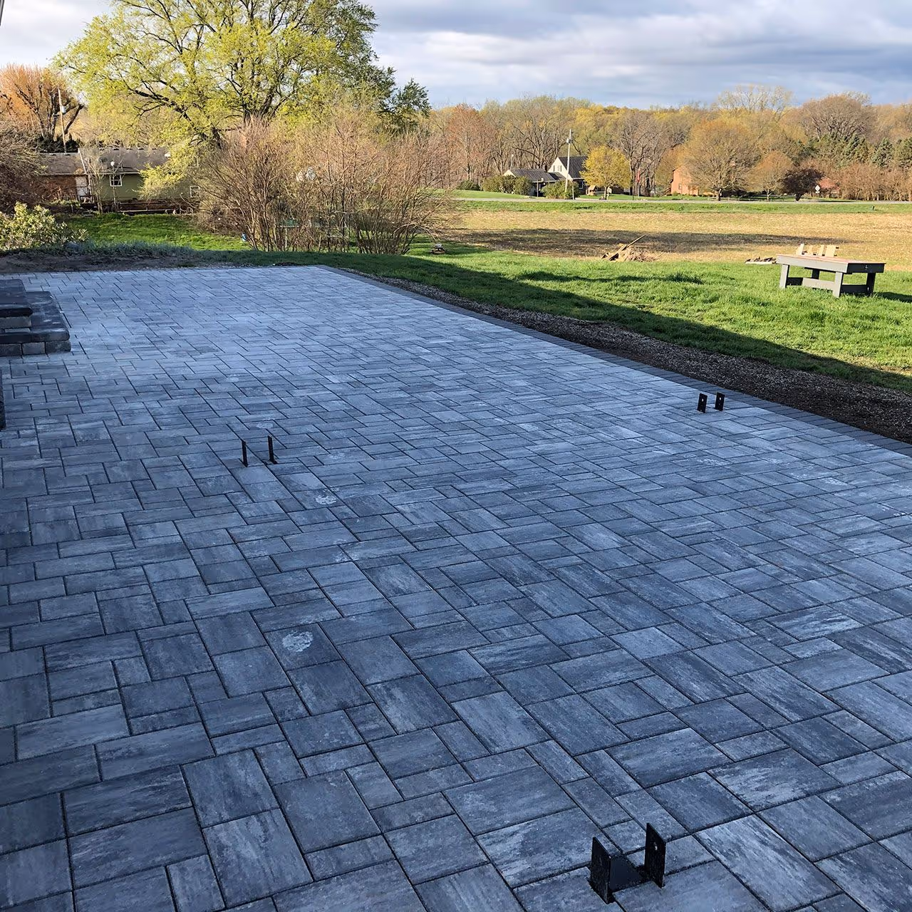 Professional hardscape install by Lakewood Landcare