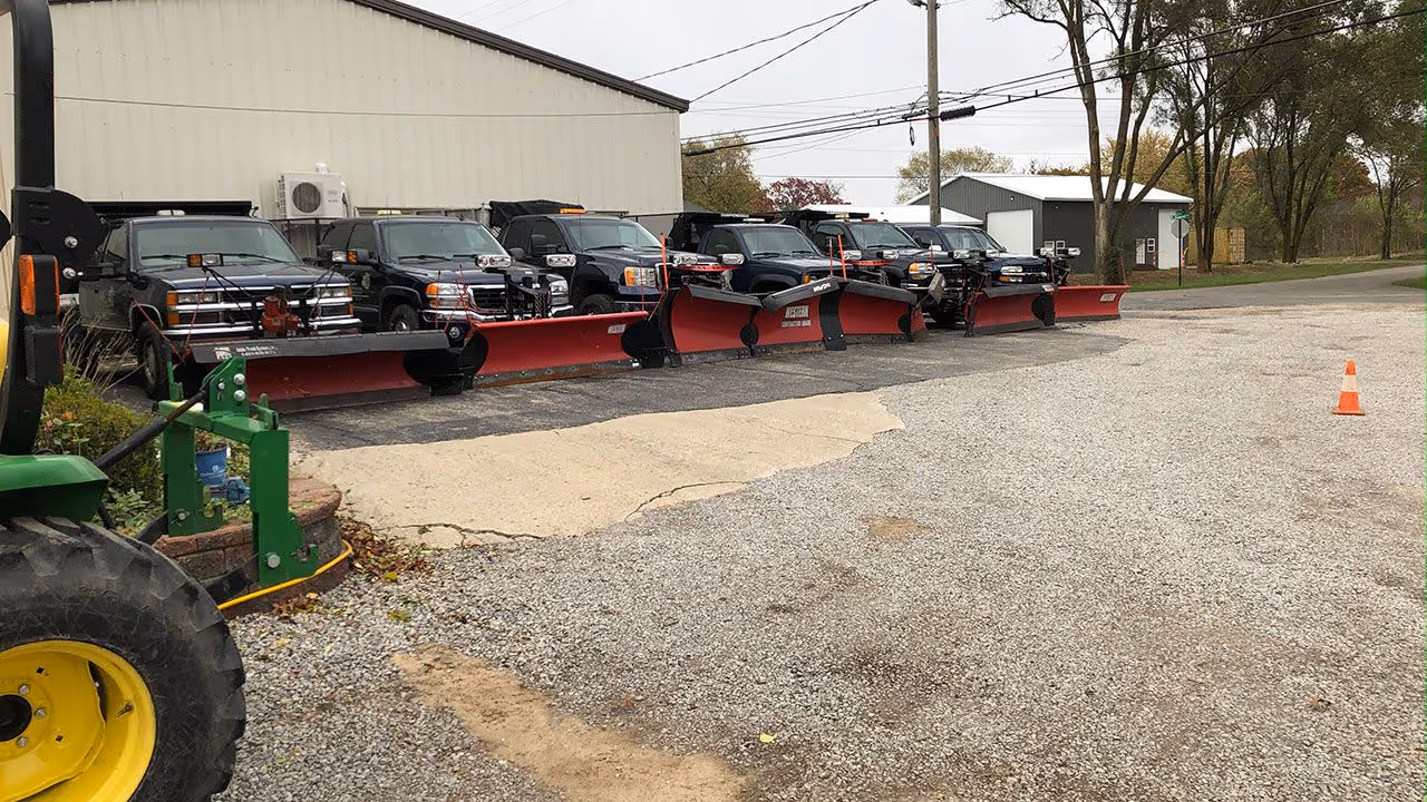 Lakewood Landcare company truck fleet in Southwest Michigan
