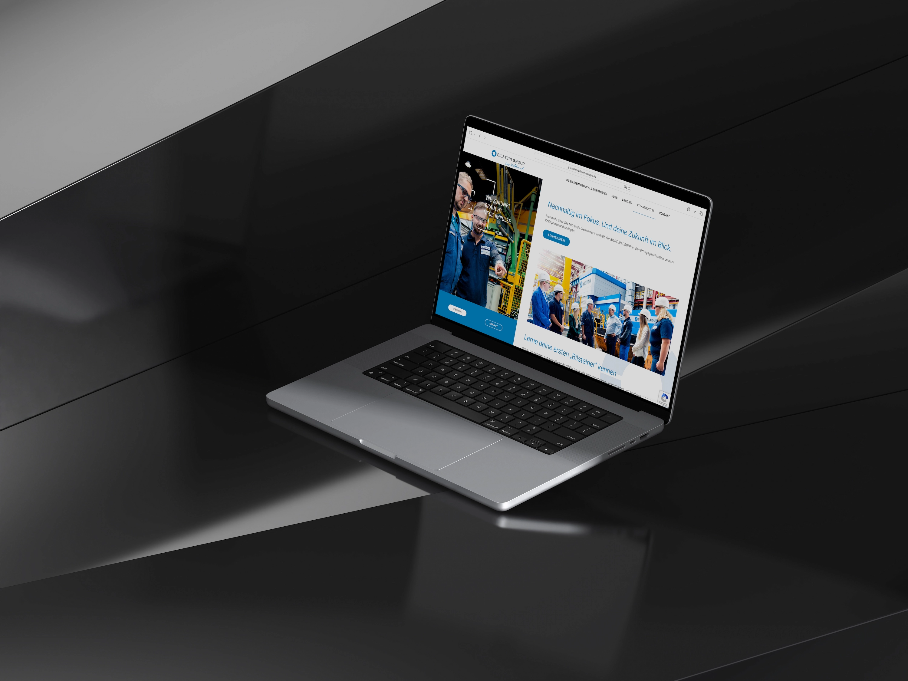 Mockup BILSTEIN website in Macbook pro 16