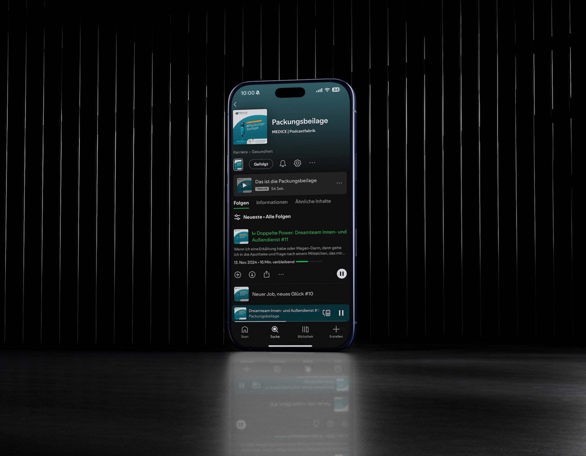 MEDICE podcast mockup iphone