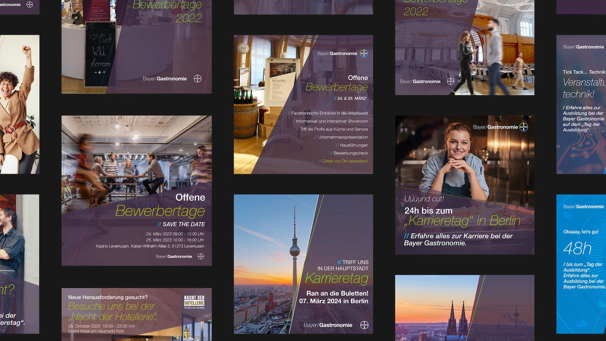 Detailansicht der Social Media Visuals – Fokus auf dynamisches Layout und markenzentriertes Design.
