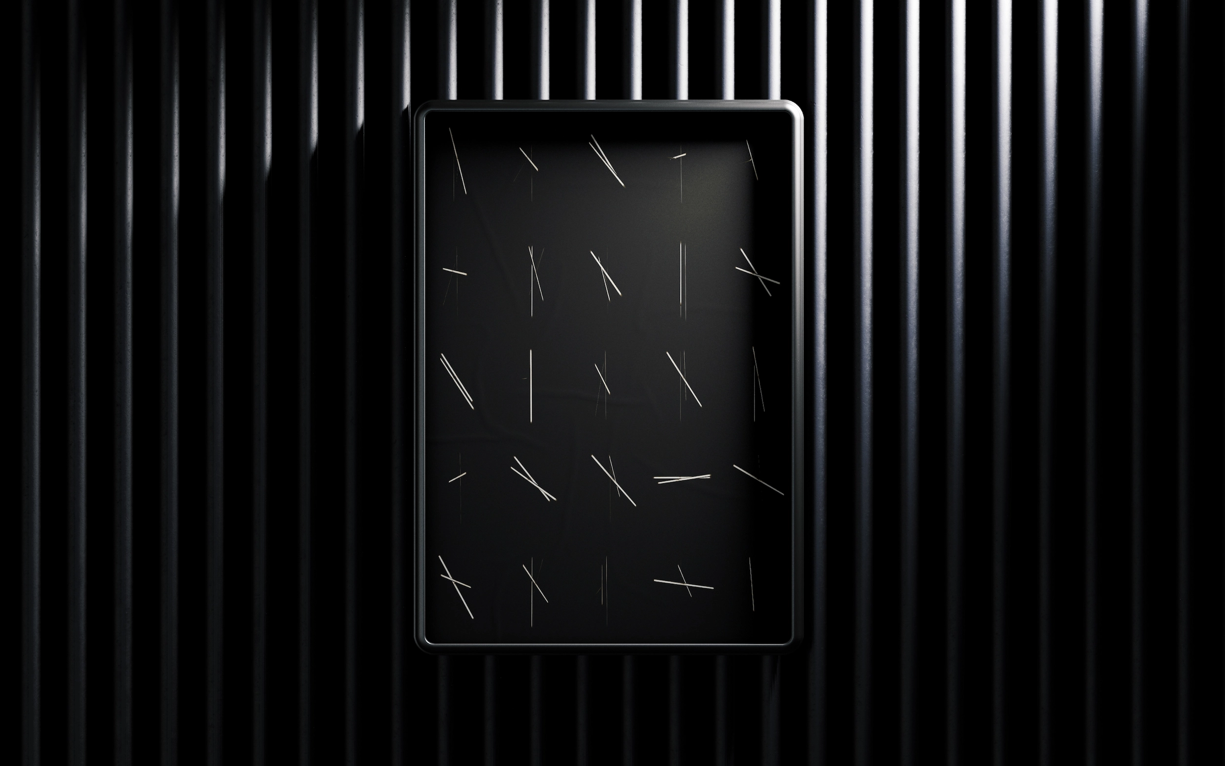 Mockup Poster mit verschiedenen Positionen im schwarzem Hintergrund.