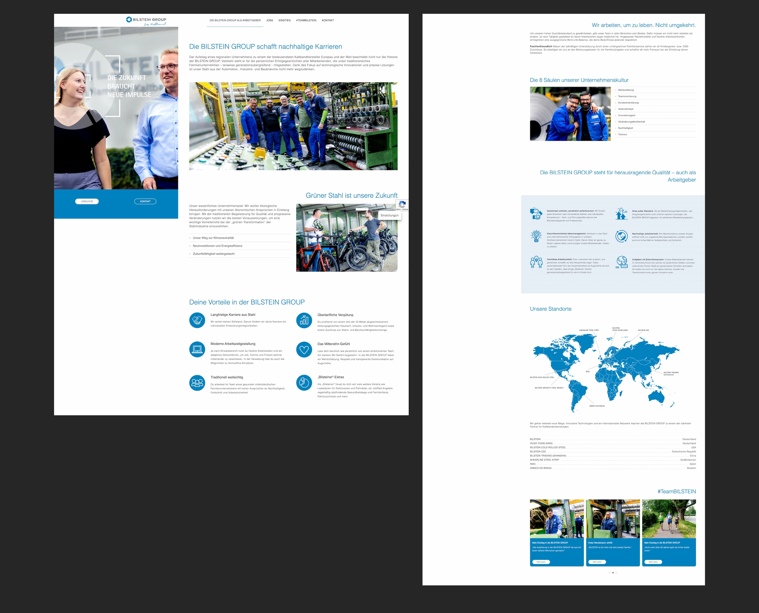 Detailansicht des Interface-Designs – User Experience Design und visuelle Impulse für moderne Webseiten.