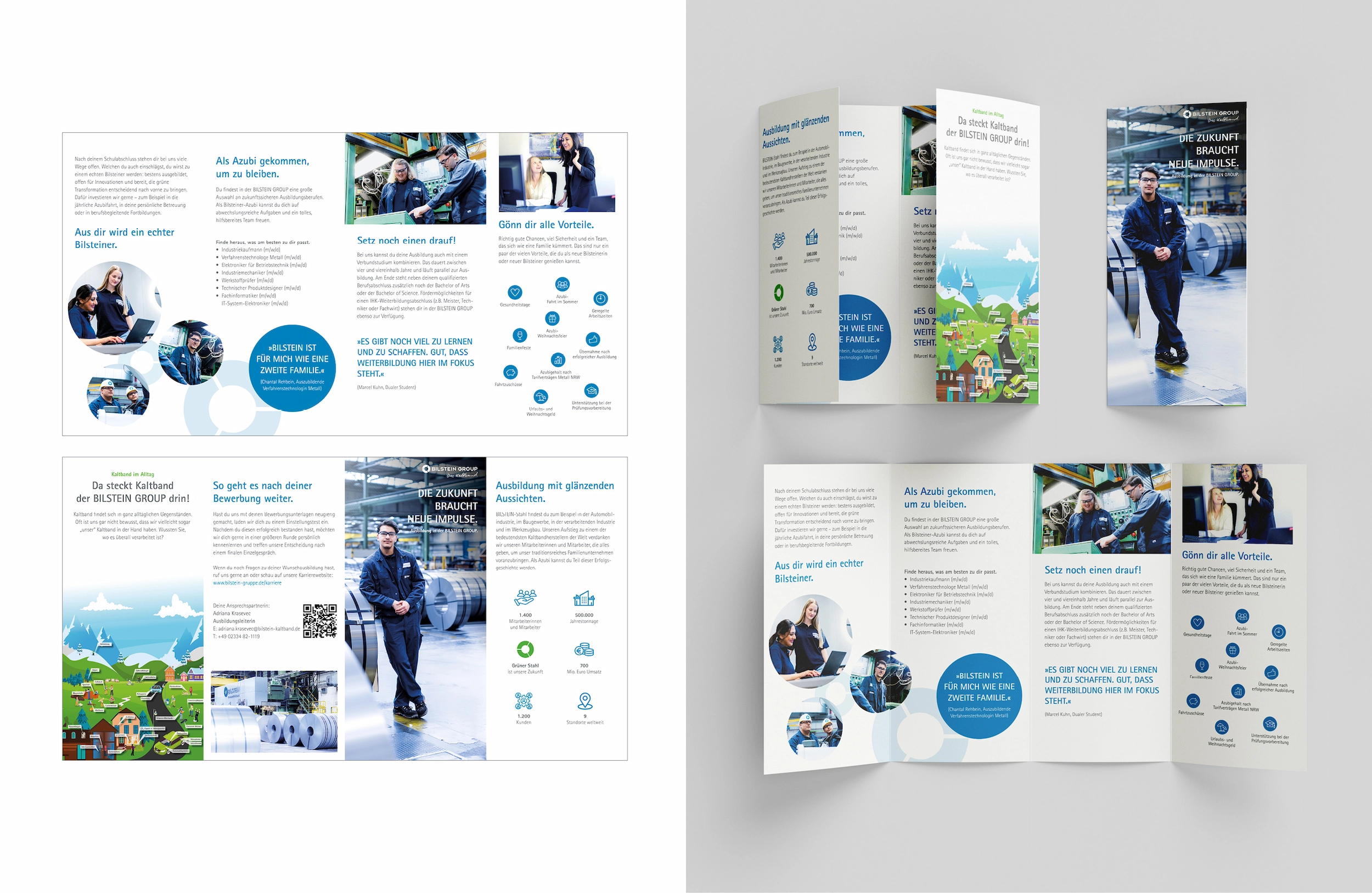 HR-Flyer Design für 'Die Zukunft braucht neue Impulse'.