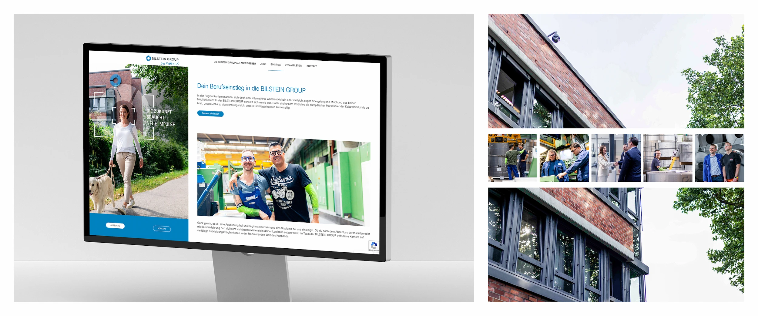 Responsive Design für 'Die Zukunft braucht neue Impulse' – Darstellung der Benutzeroberfläche auf dem Smartphone.