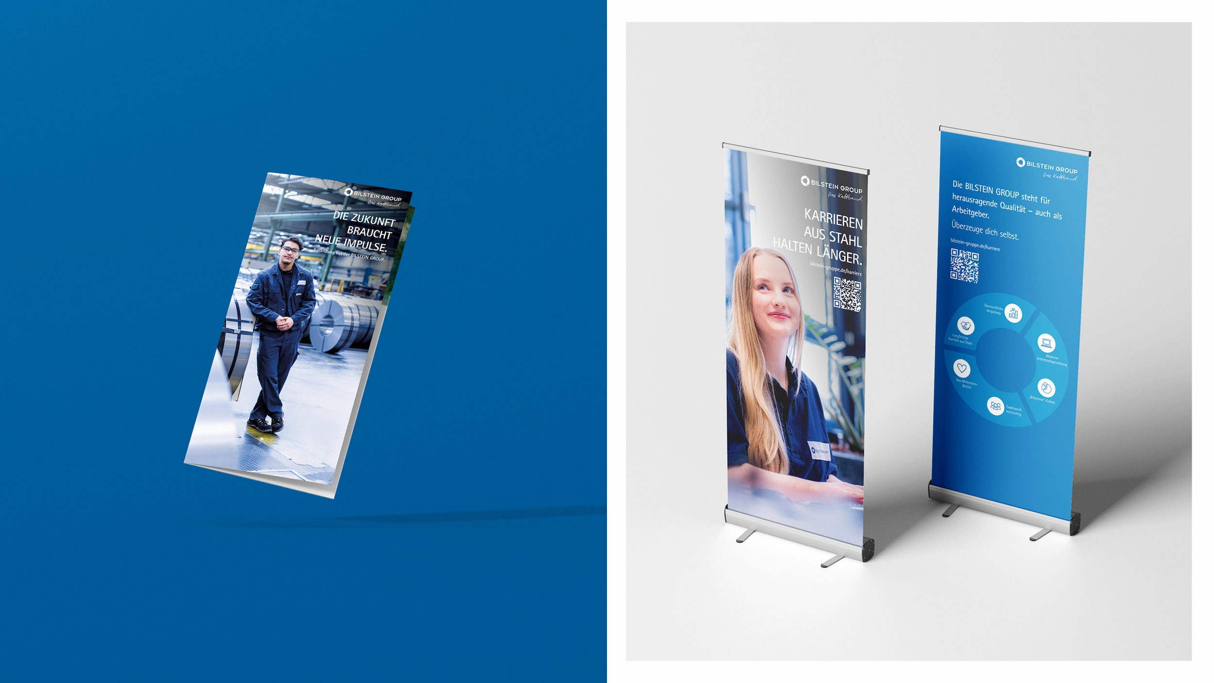 HR-Flyer Design für 'Die Zukunft braucht neue Impulse'.