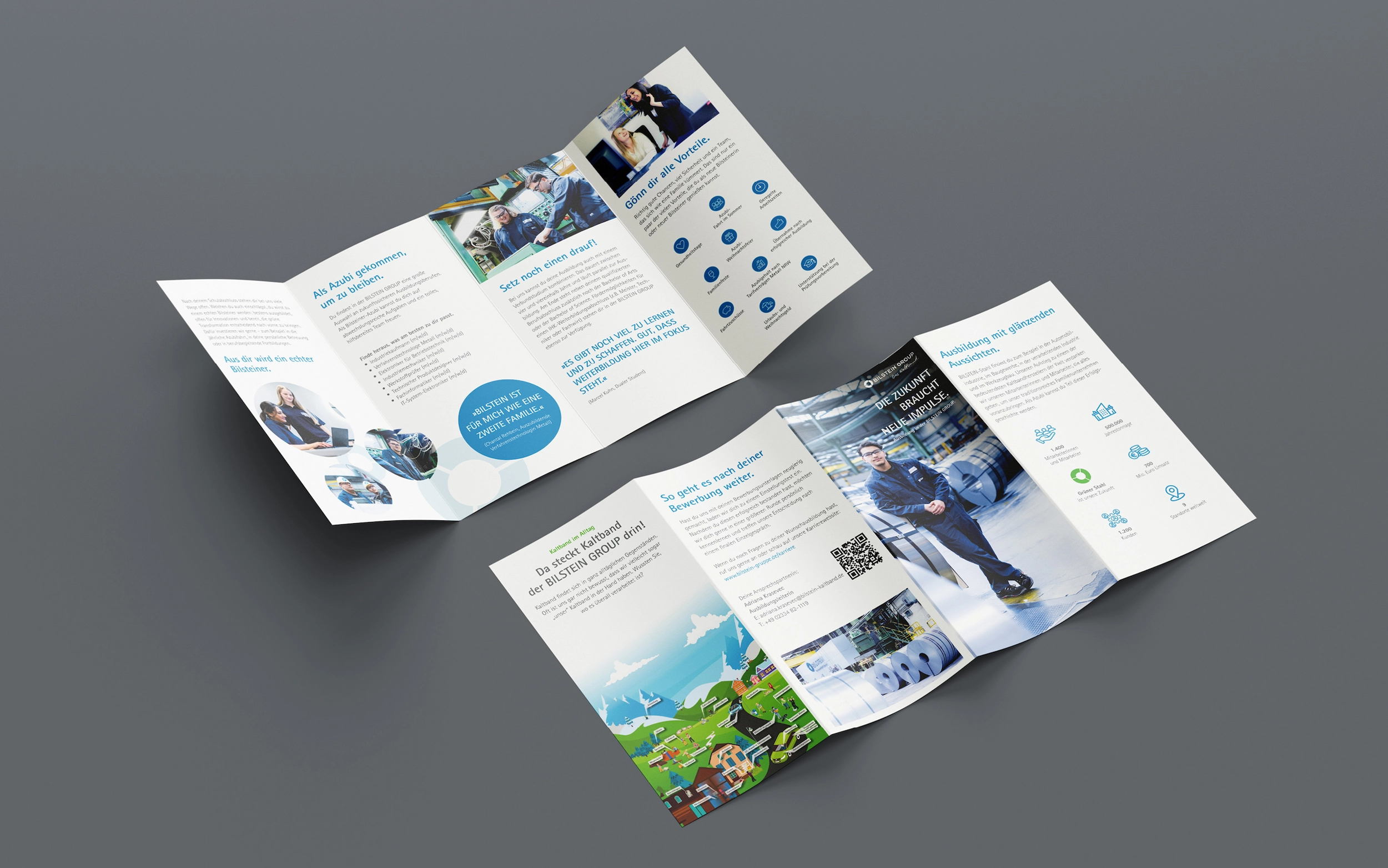 HR-Flyer Design für 'Die Zukunft braucht neue Impulse'.