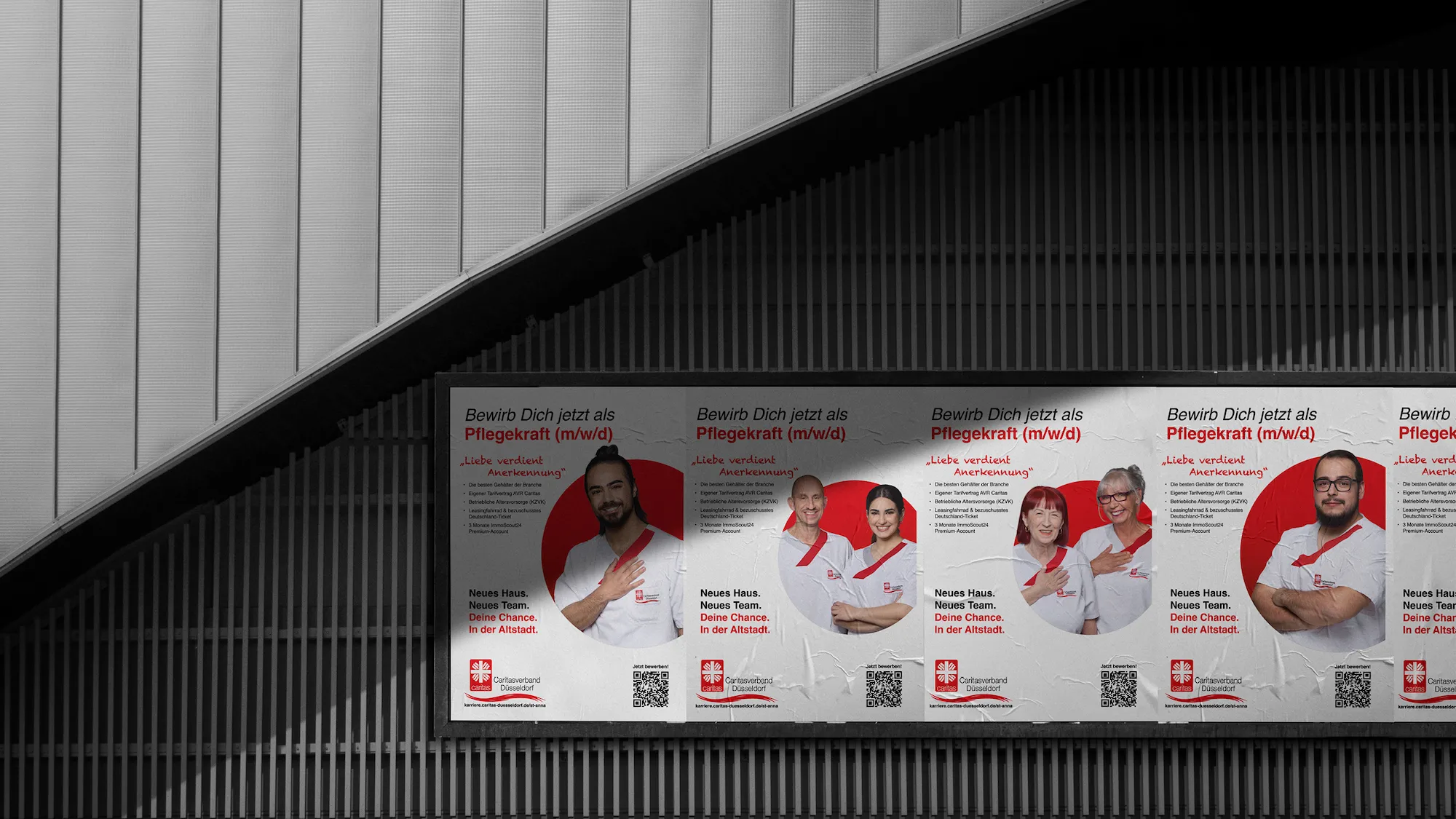 HR-Poster Design für Caritas – Professionelles Printdesign mit Fokus auf klarer Typografie und emotionaler Bildsprache.