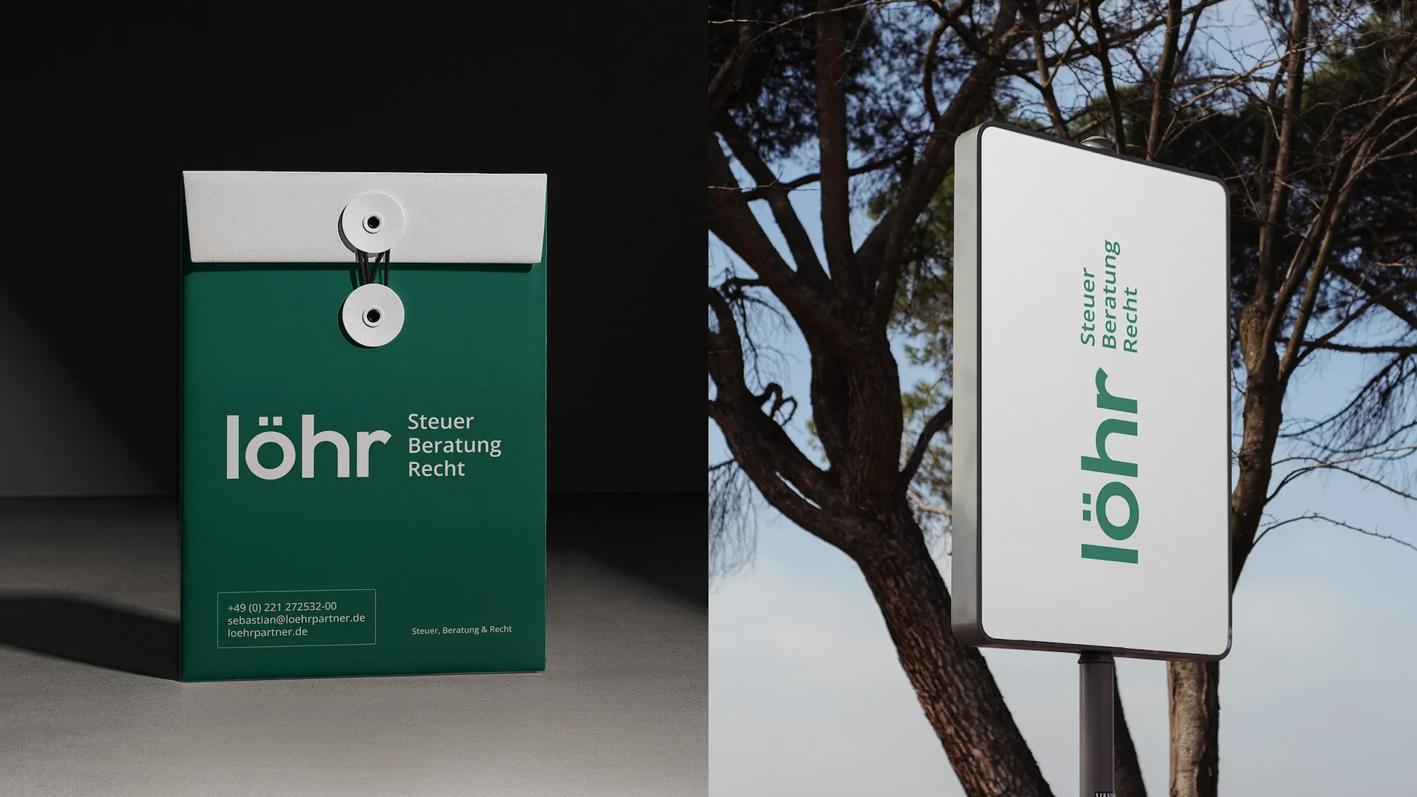 Branding Identität für LOEHR – Übersicht des Corporate Designs, einschließlich Briefschaften und digitaler Assets