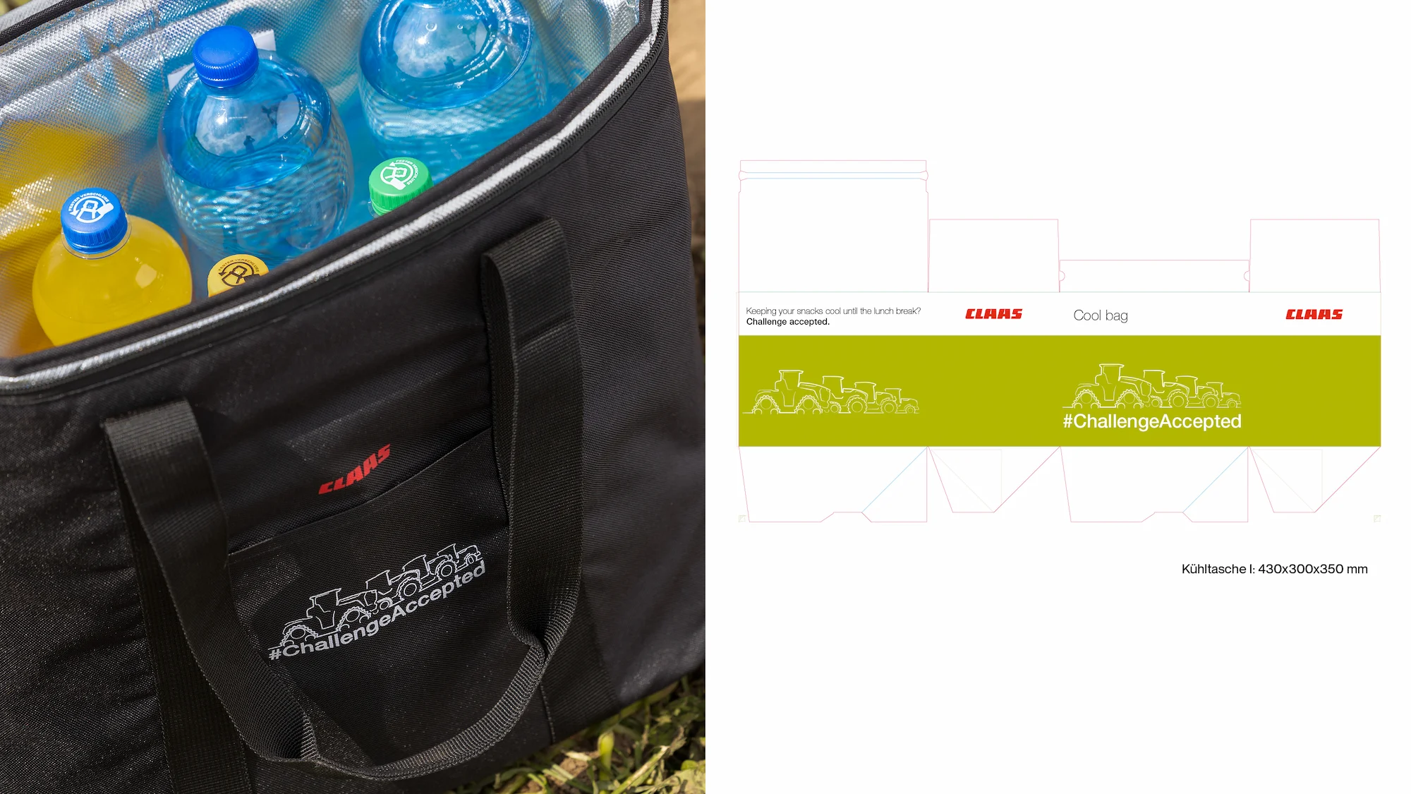 Modulares Verpackungsdesign für TUC – Produktverpackungen und Einleger mit dem ikonischen Traktor-Key-Visual.