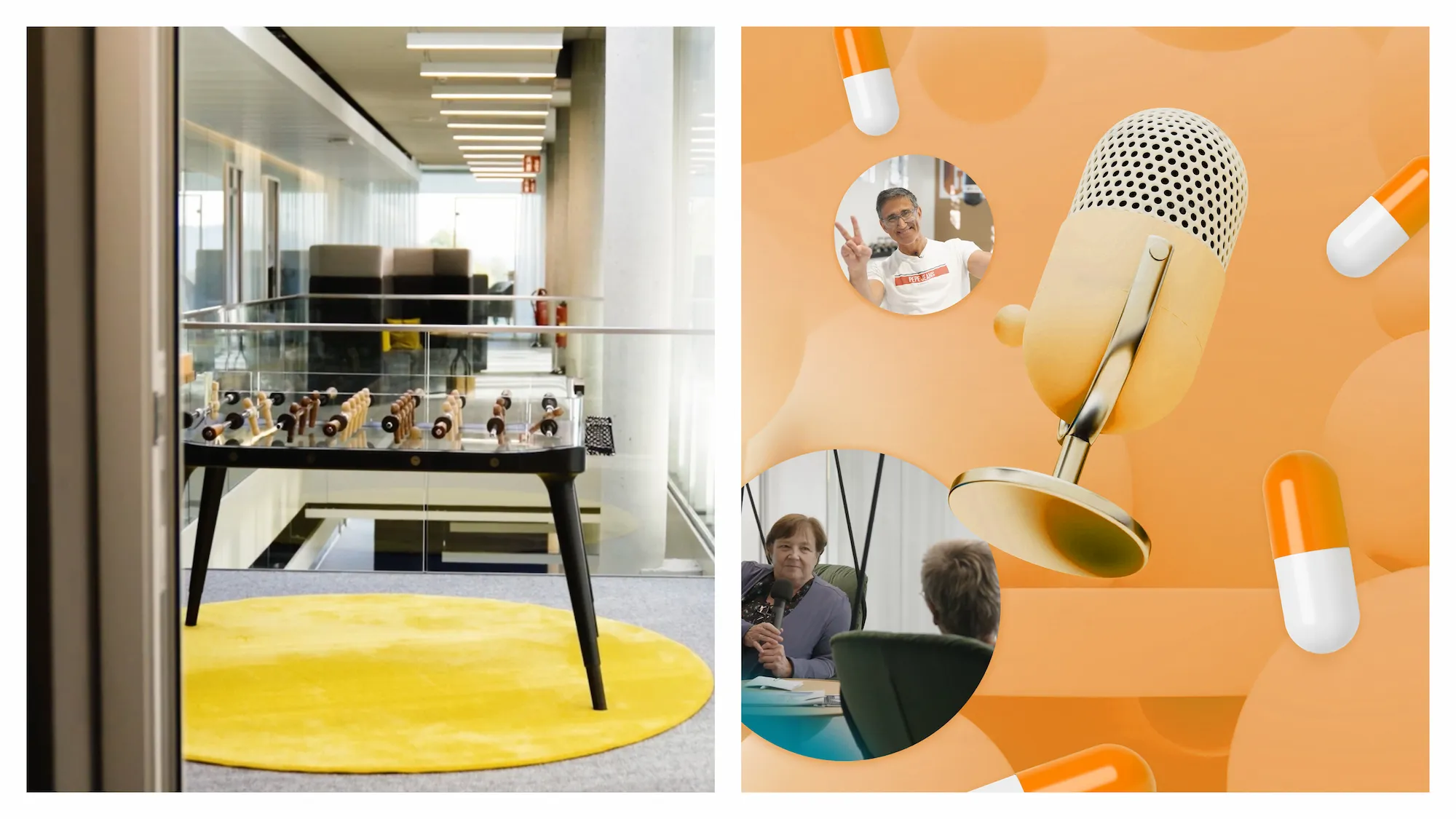 Kombination aus Portraitfotografie und 3D-Elementen – Visuelle Identität für den Medizintechnik-Podcast.