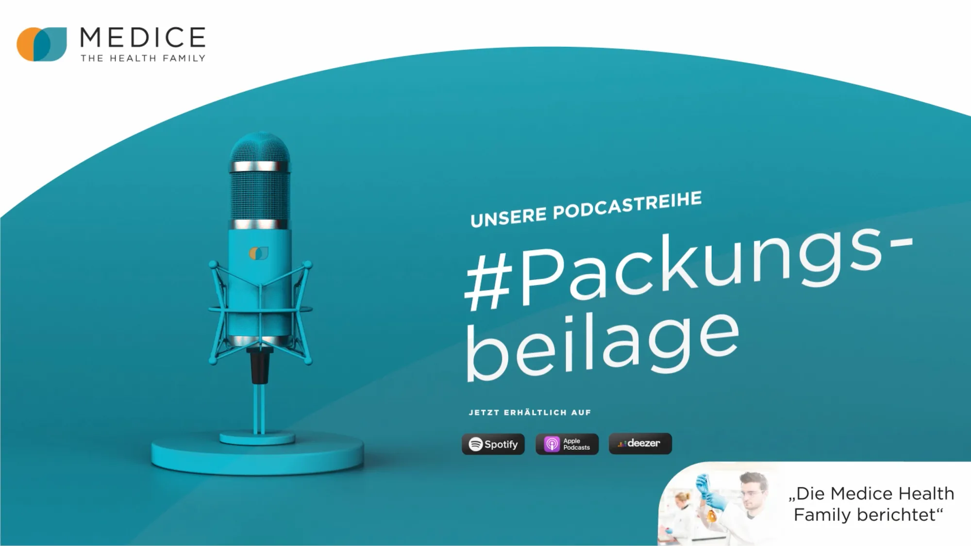 Digitales Branding für 'Packungsbeilage S2' – Podcast-Cover Design für Spotify und Apple Podcasts im Healthcare-Stil.
